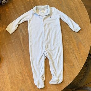 Ralph Lauren Light Blue Footed One Piece